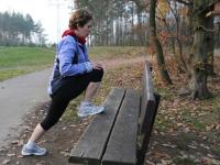 Víťa Drtinová při strečinku